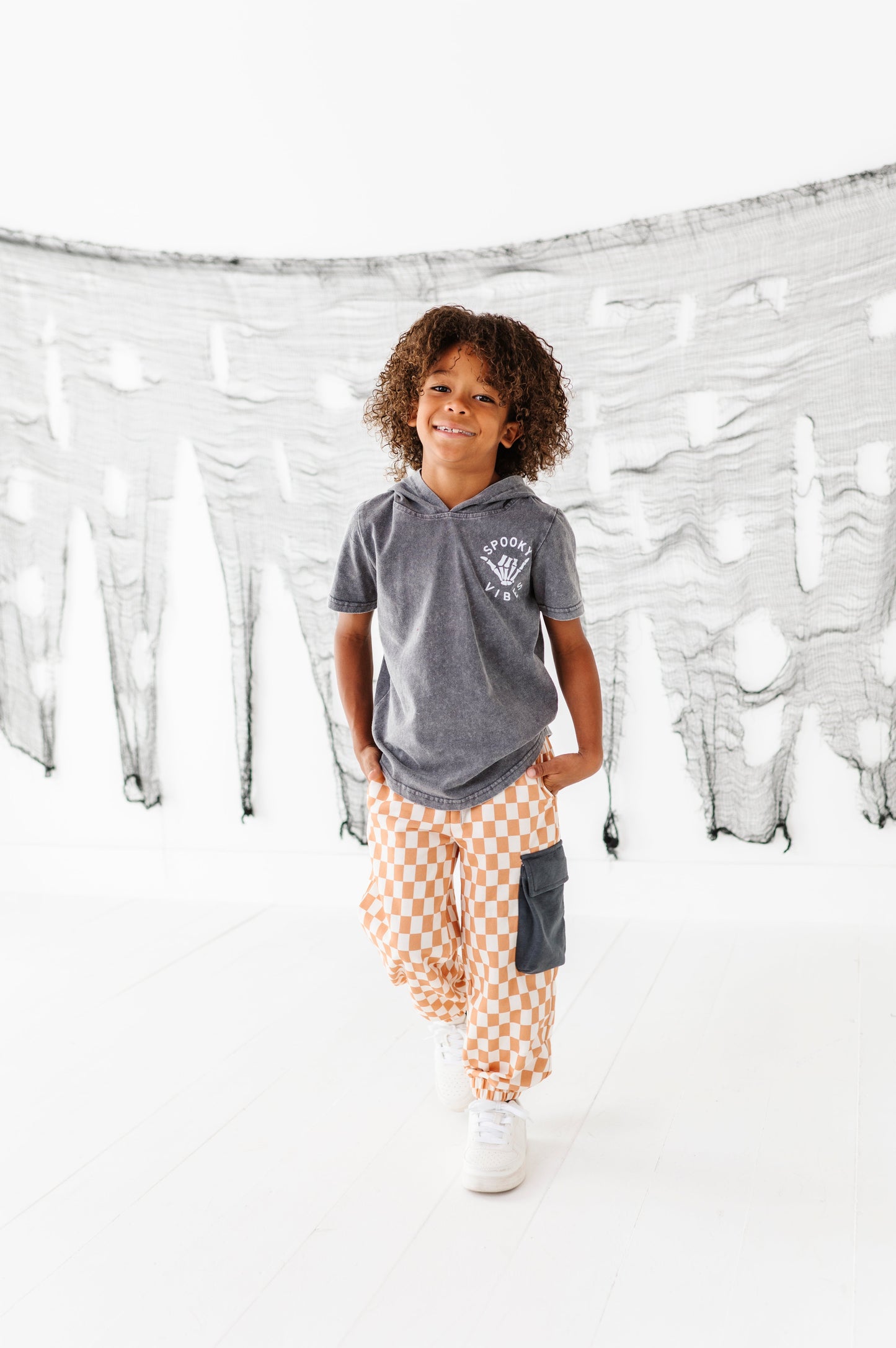 Taupe Check | CARGO JOGGERS