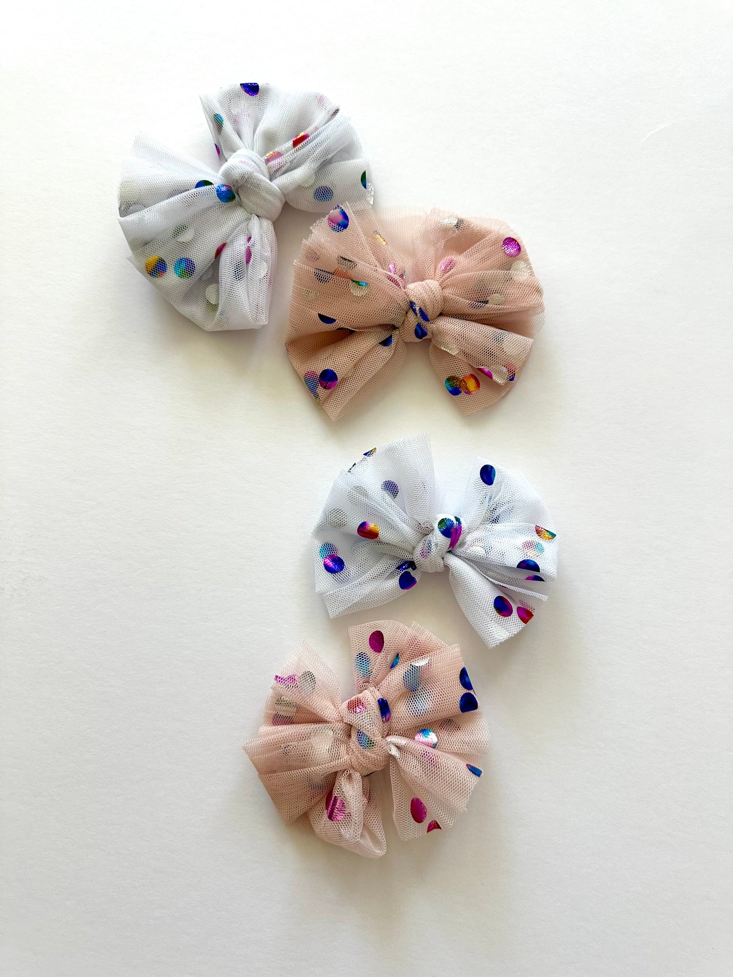 Birthday Confetti Bow - PEACH