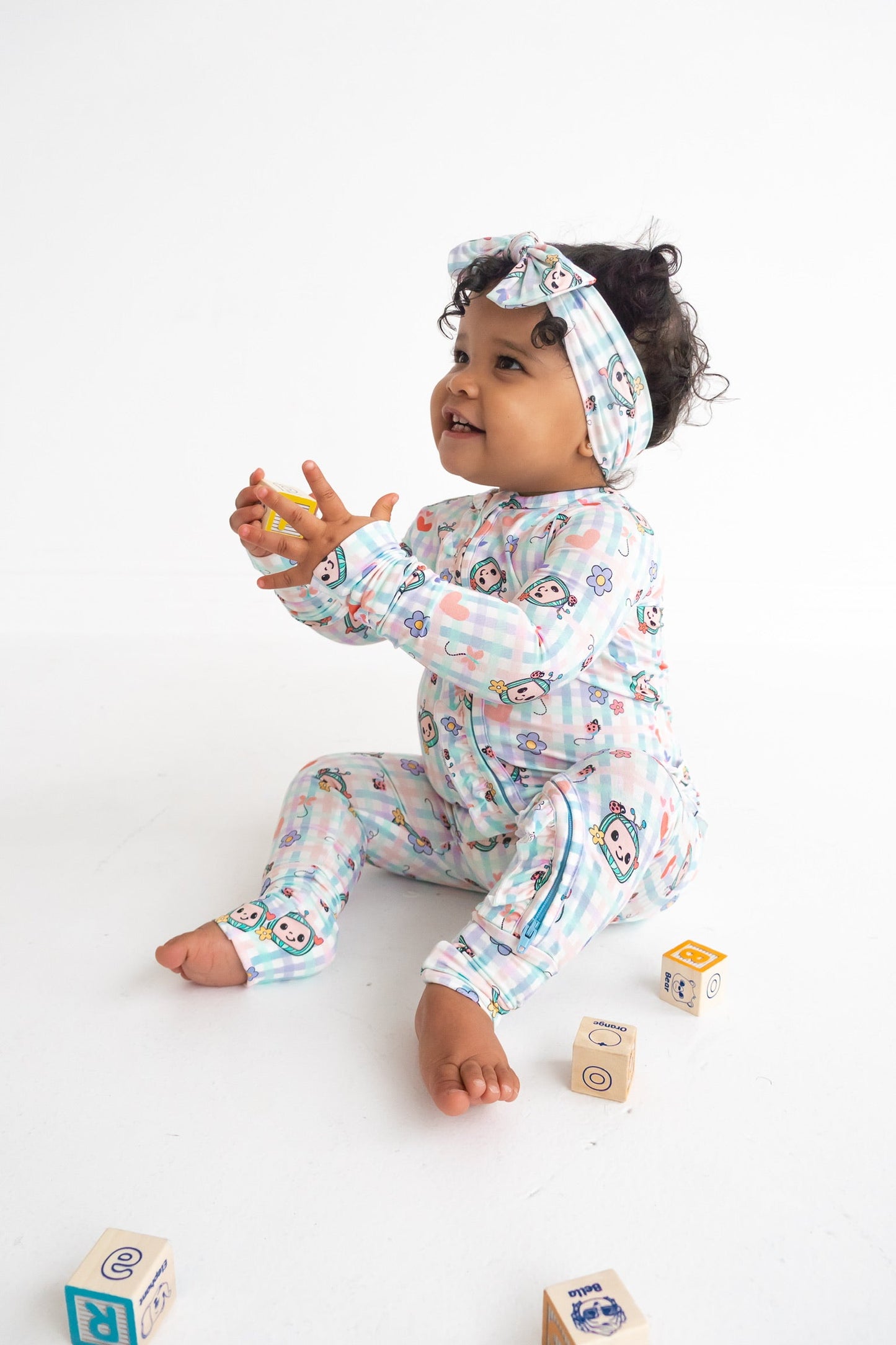 Dream Big Little Co x CoComelon SPRINGTIME MELON DREAM RUFFLE ROMPER