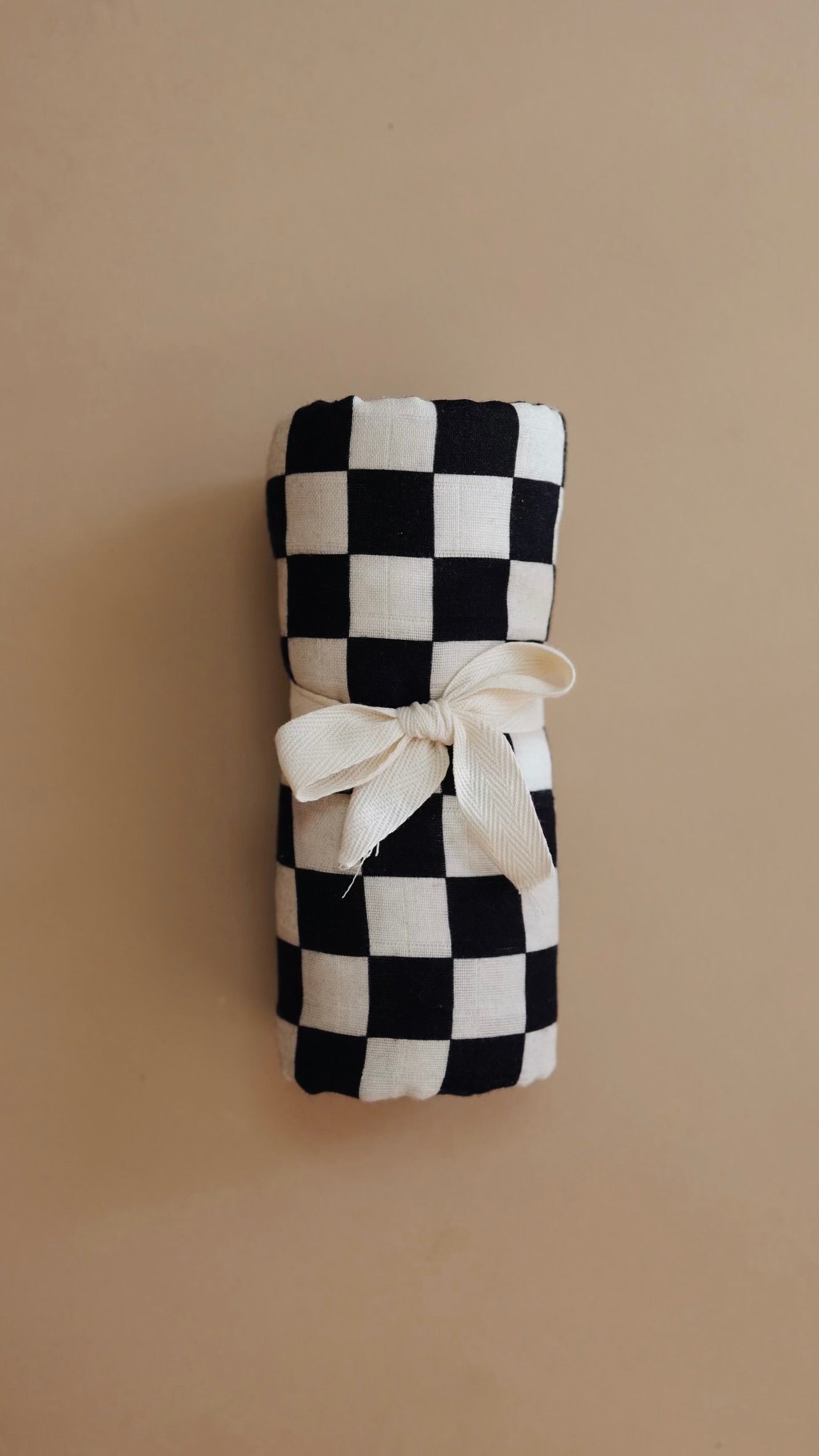 Muslin Swaddle | Black Checkerboard