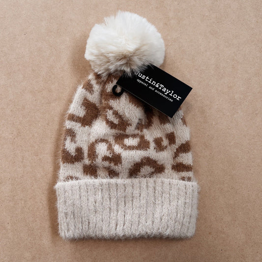 IVORY | Leopard print beanie