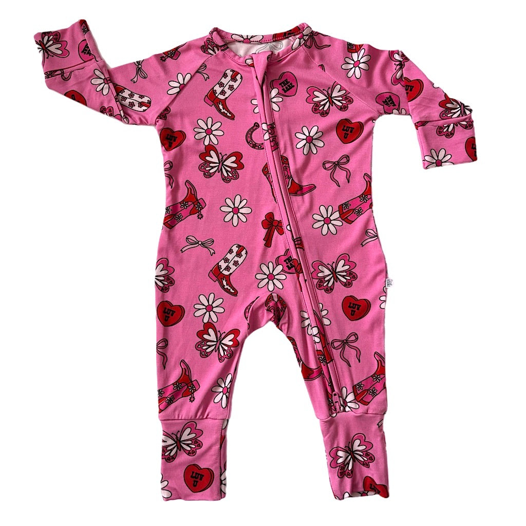 LETS GO GIRLS ~ ZIP UP BAMBOO JAMMIE