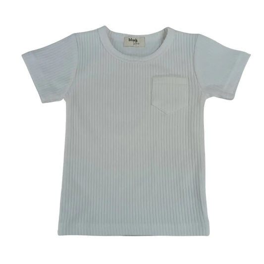 Ribbed Pocket Tee - Dove