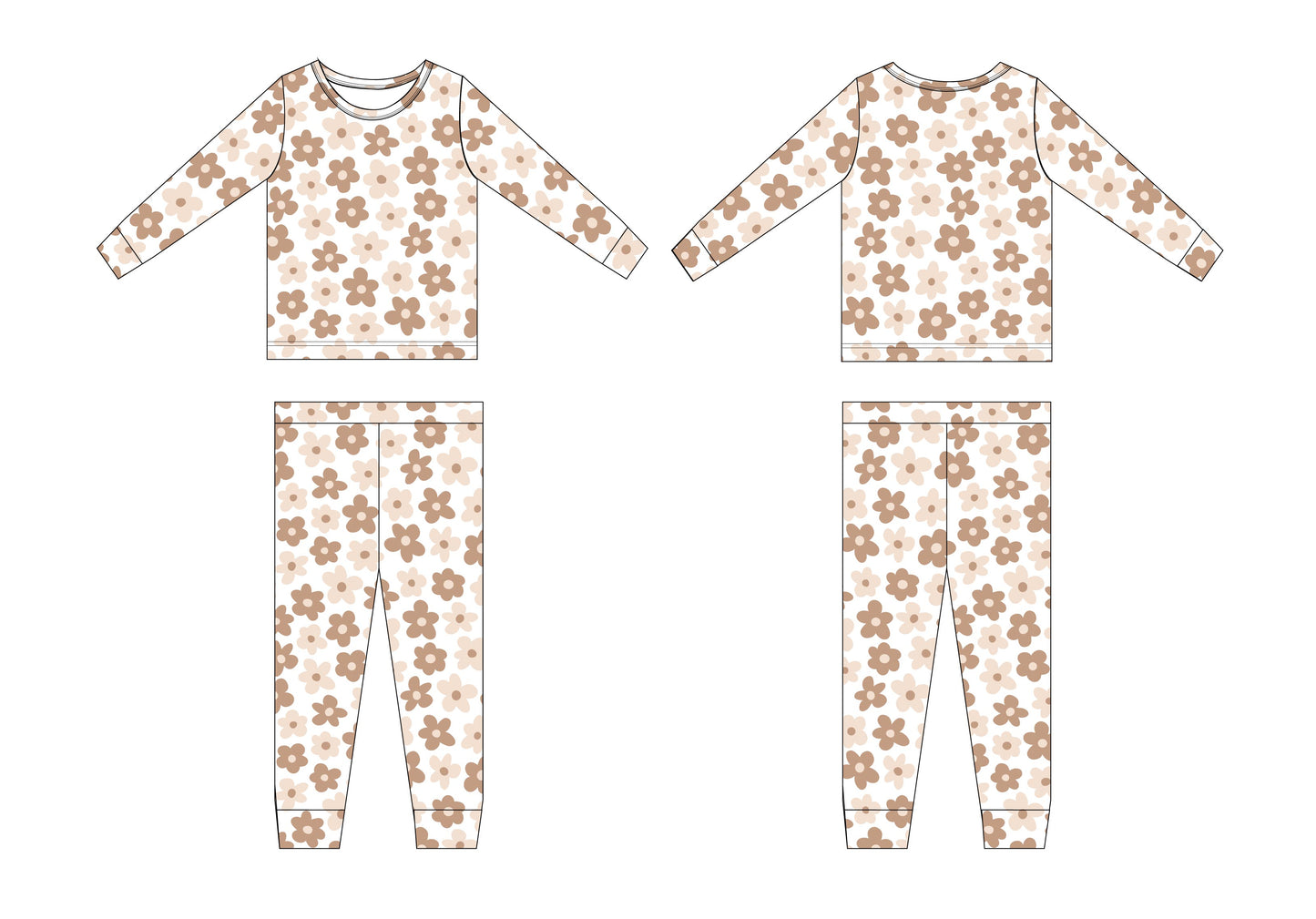 Sad Beige Daisy (new) - Set