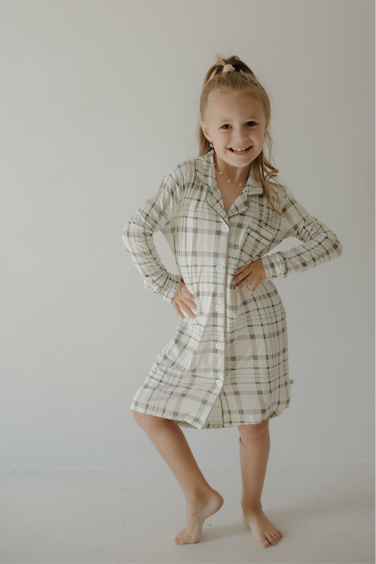 Toddler Bamboo Sleeping Dress | Picnic Plaid