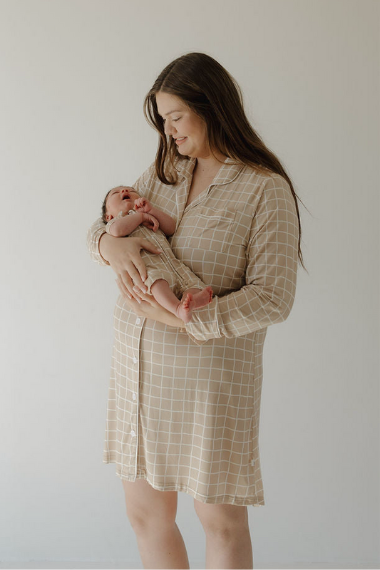Women's Bamboo Sleeping Dress | Grid