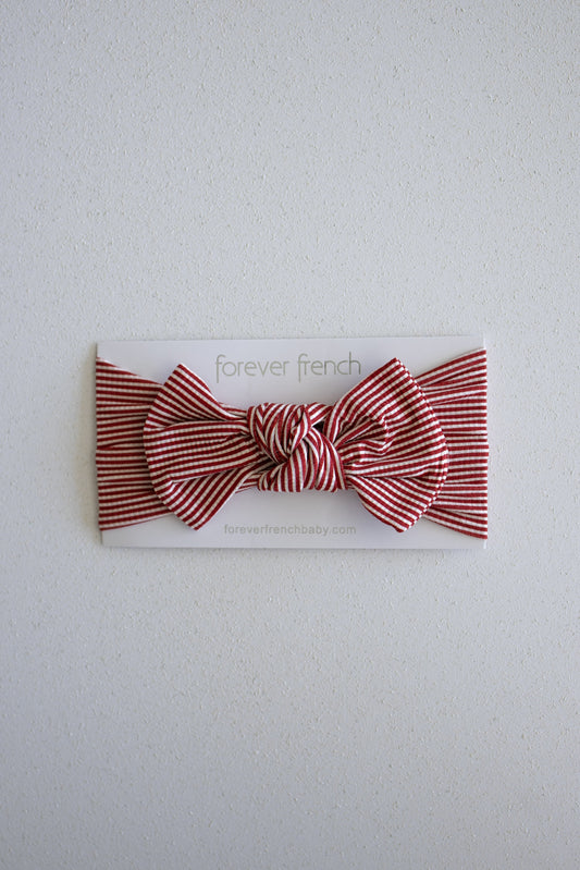 Bamboo Head Wrap | Peppermint Stripe Ribbed