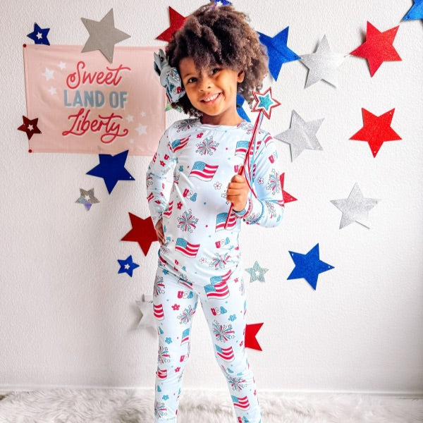 KIDS IN AMERICA TWO PIECE BAMBOO JAMMIES