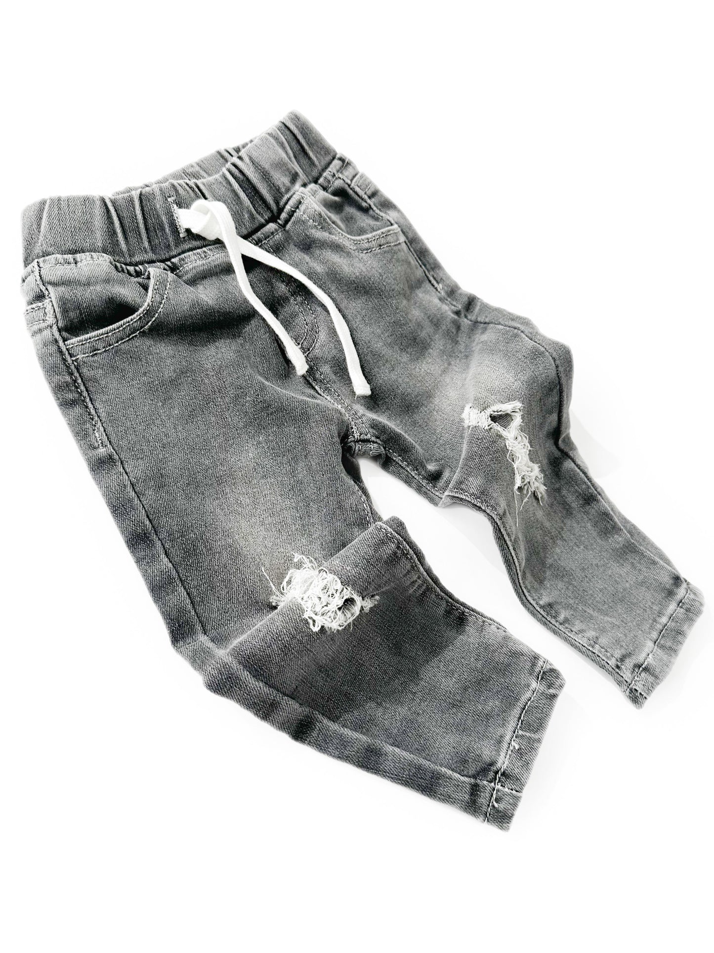 Distressed Denim - Grey Wash