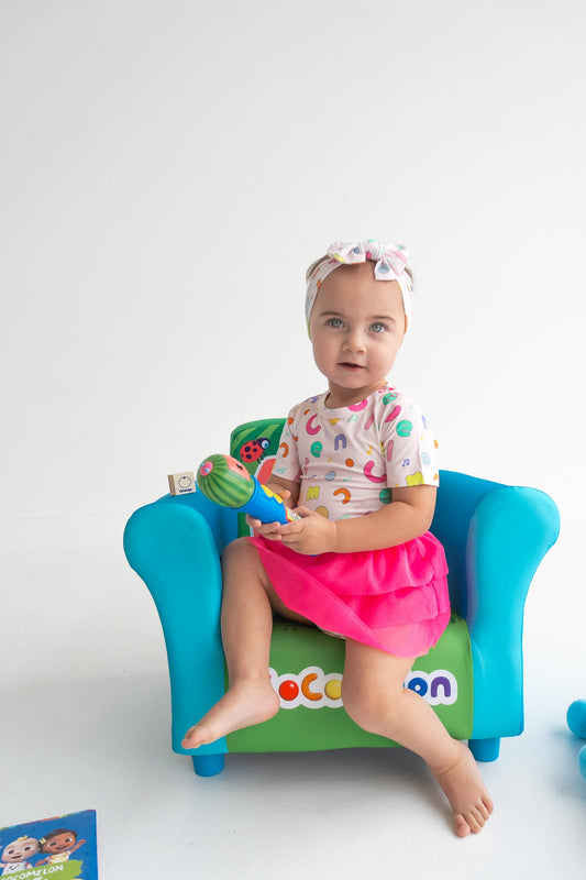Dream Big Little Co x CoComelon ALPHABET DREAM TUTU SHORT SLEEVE BODYSUIT DRESS