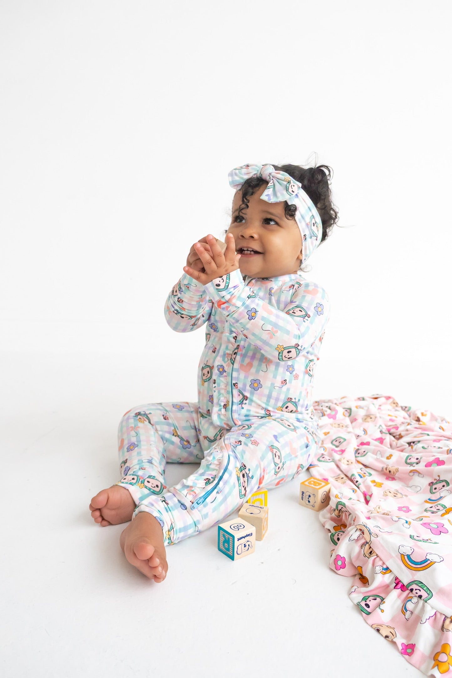 Dream Big Little Co x CoComelon SPRINGTIME MELON DREAM RUFFLE ROMPER