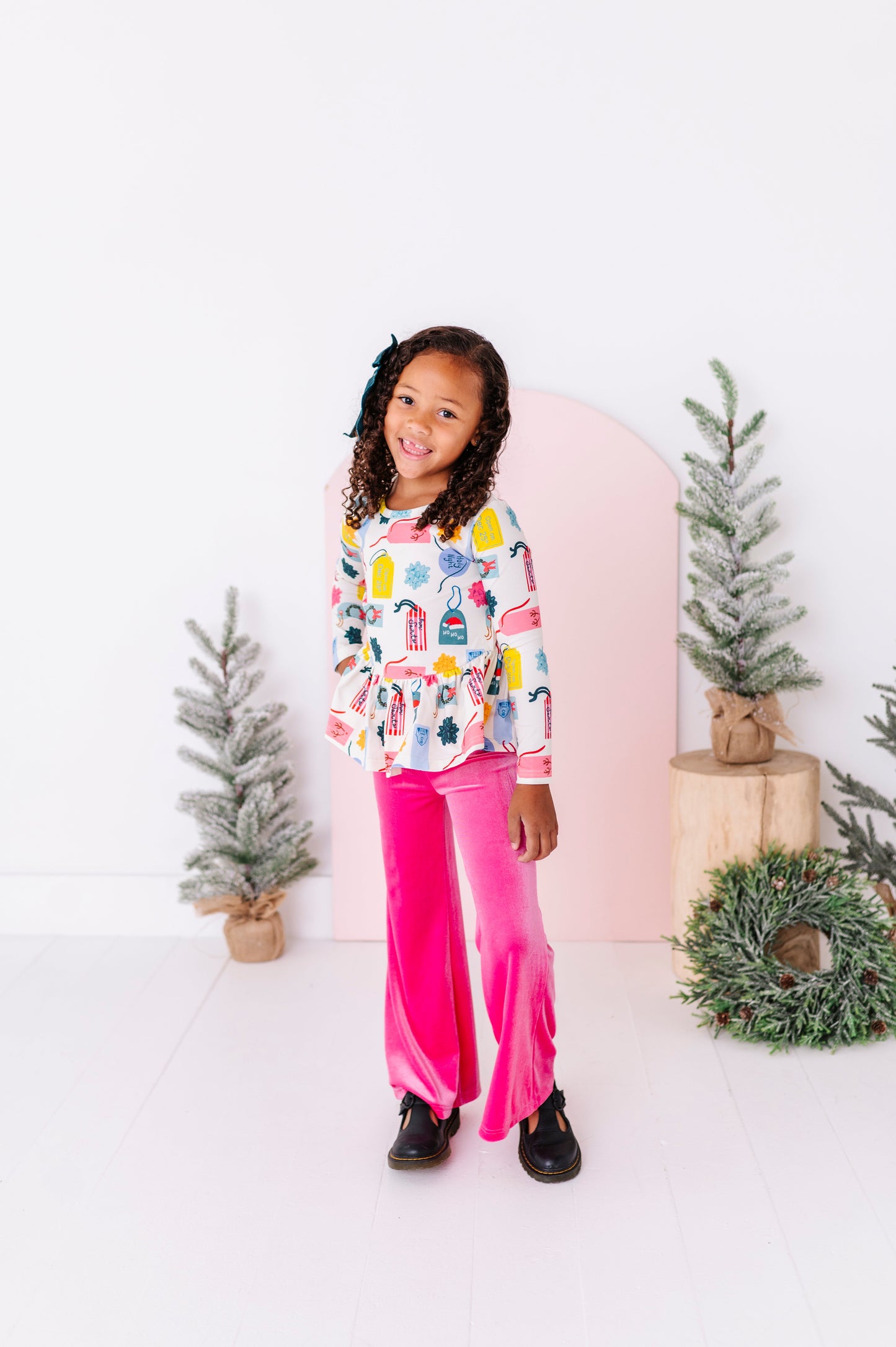 Hot Pink Velvet | Wide-Leg Pants