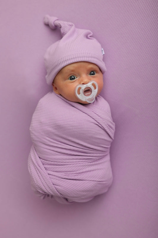AMETHYST RIB DREAM SWADDLE & BEANIE