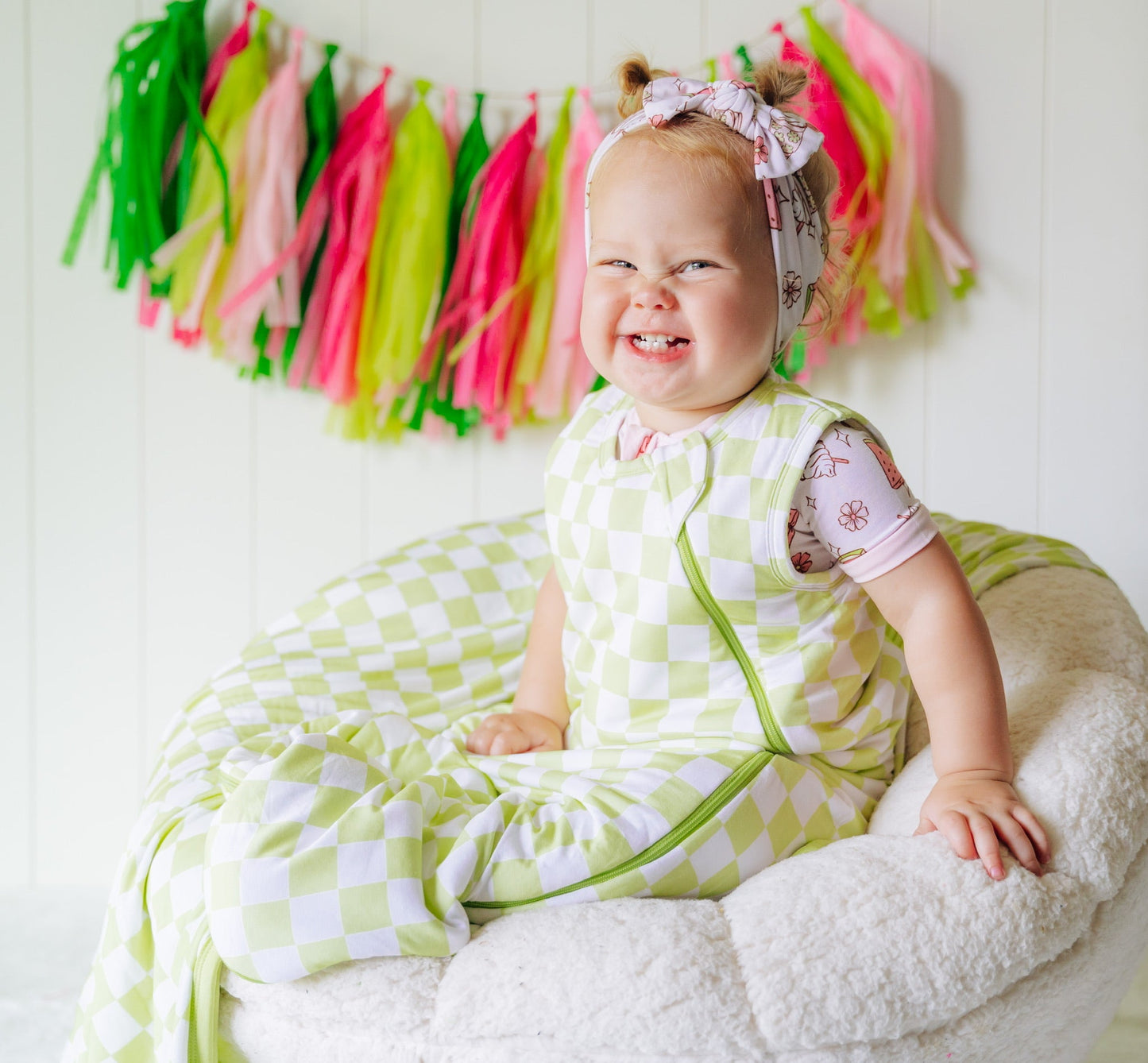 LIME GREEN CHECKS DREAM SLEEP SACK