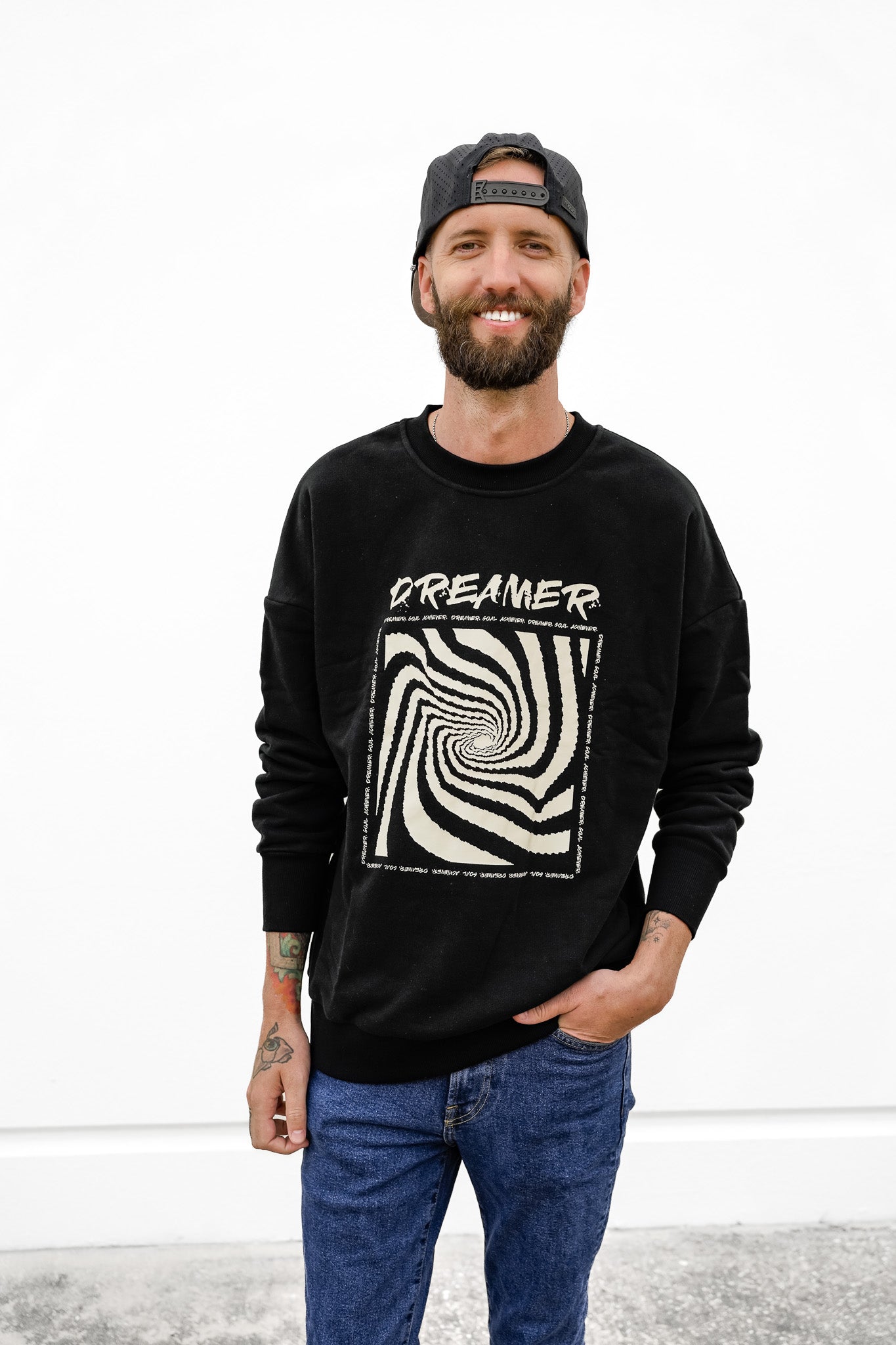 Adult Goal Achiever Crewneck - Black