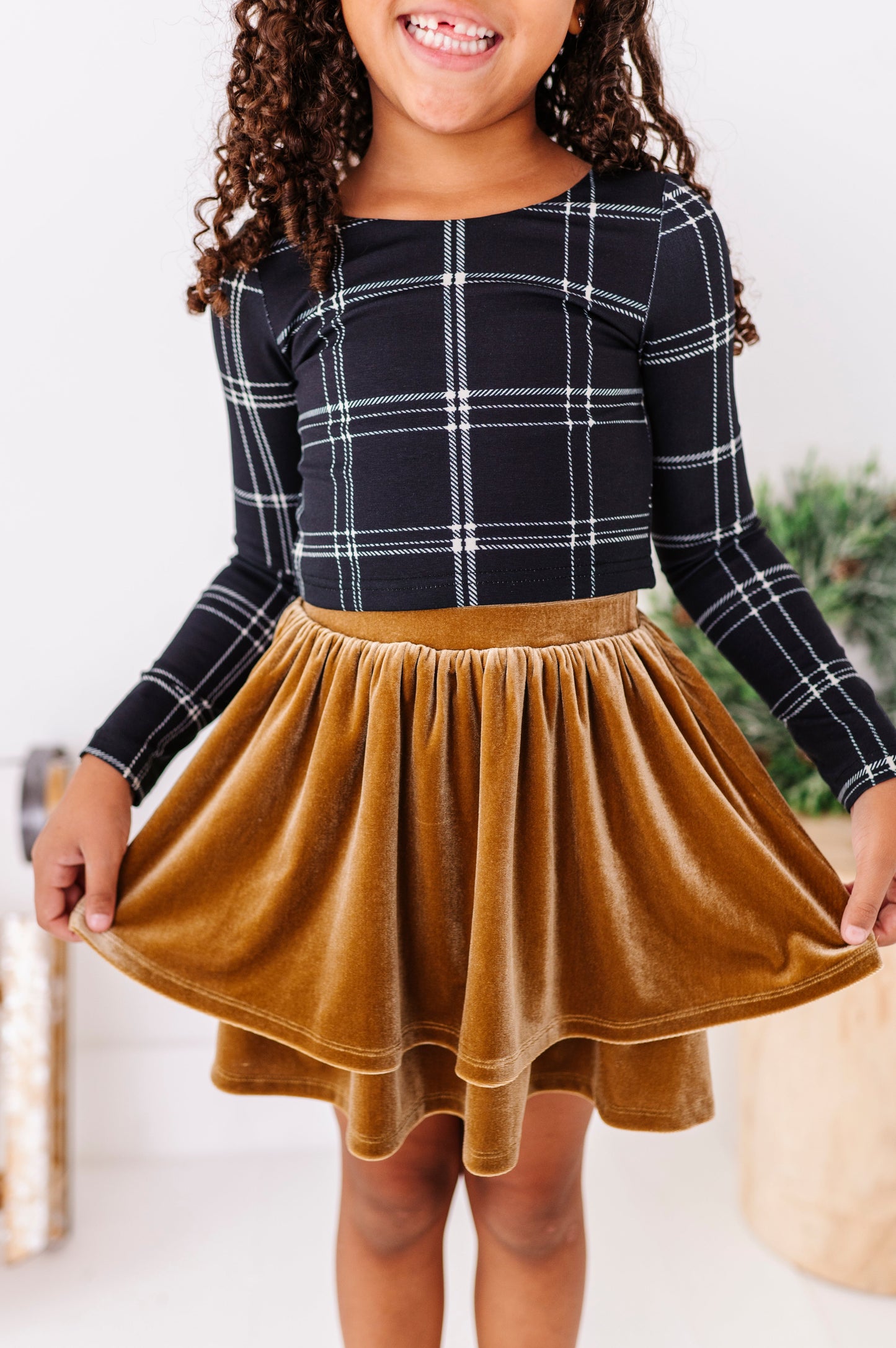 Carmel Velvet | 2-Tiered SKORT