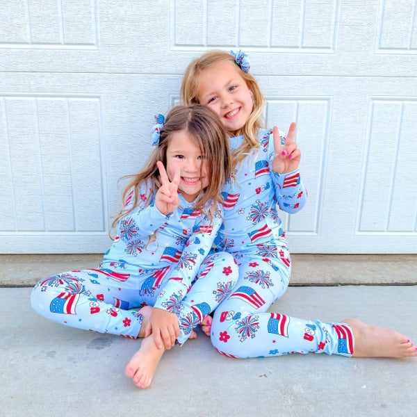 KIDS IN AMERICA TWO PIECE BAMBOO JAMMIES