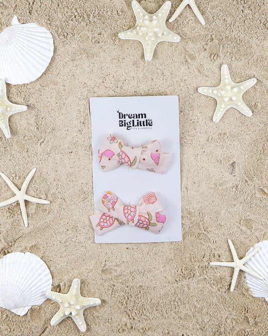 EXCLUSIVE LOVE YOUR SHELL DREAM BOW HAIR CLIPS