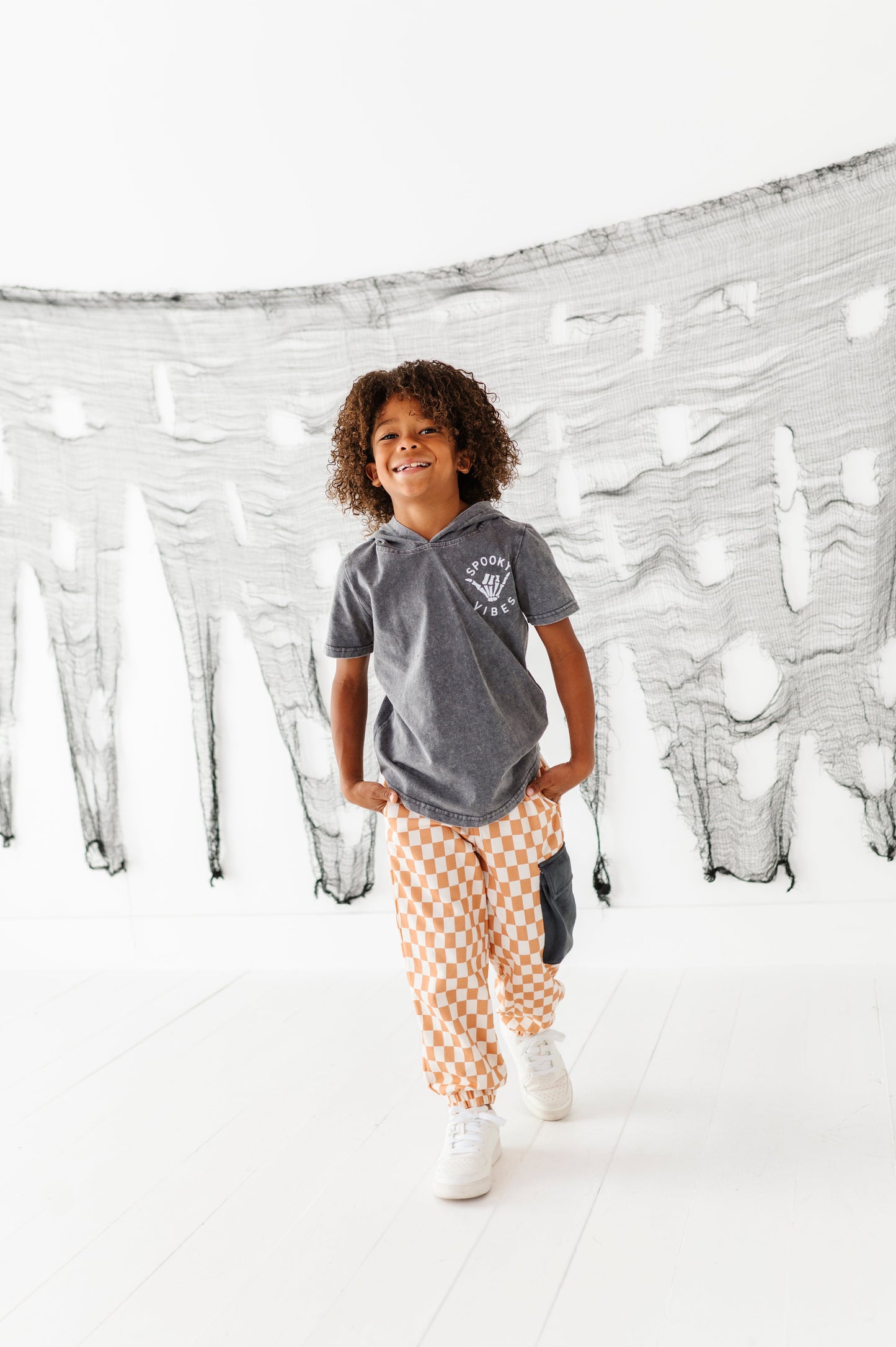 Taupe Check | CARGO JOGGERS