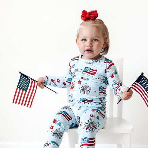 KIDS IN AMERICA TWO PIECE BAMBOO JAMMIES