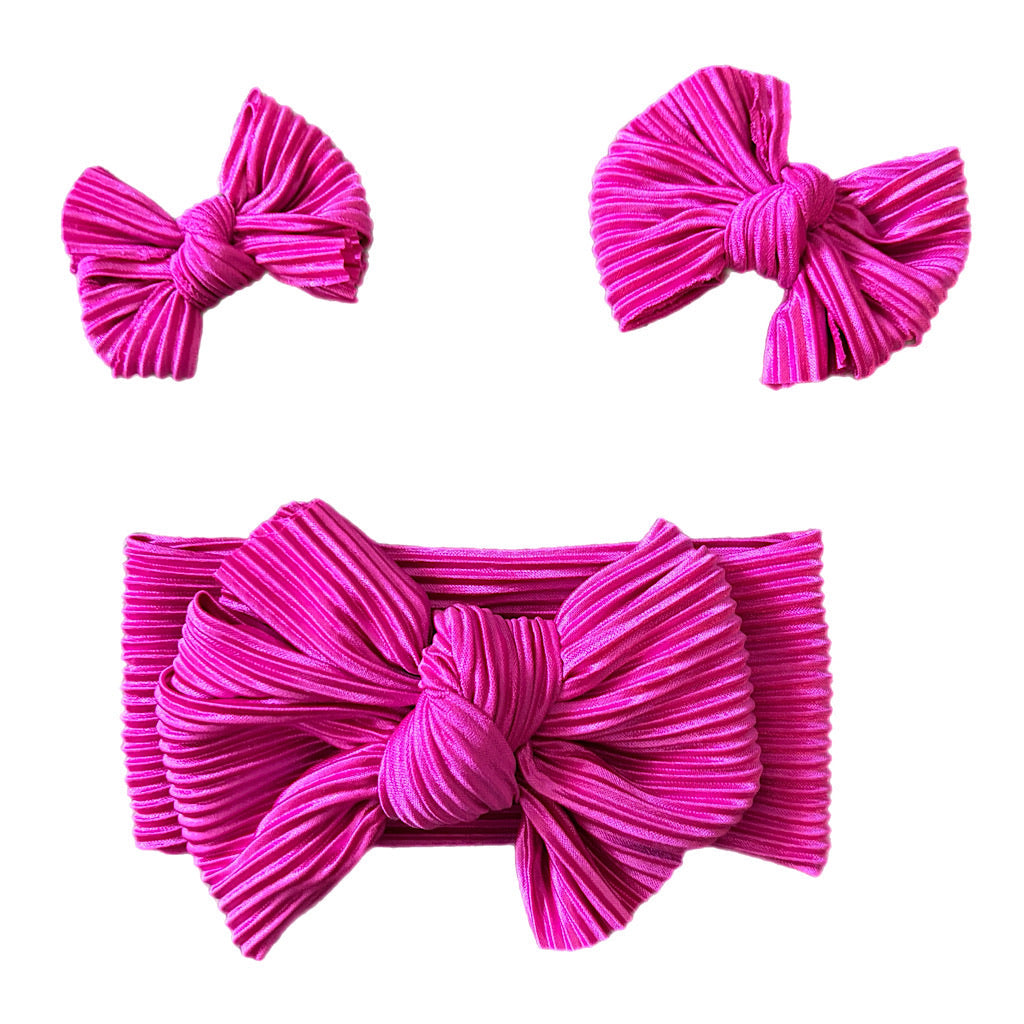 Jenna~ Hot Pink Pleated Ribbed