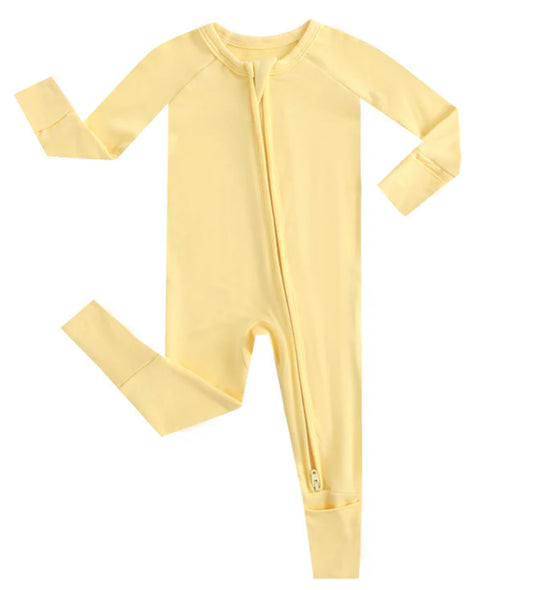 Yellow NICU Friendly Bamboo Zippy