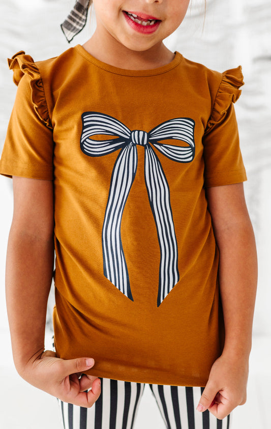 Striped Bow| TEE