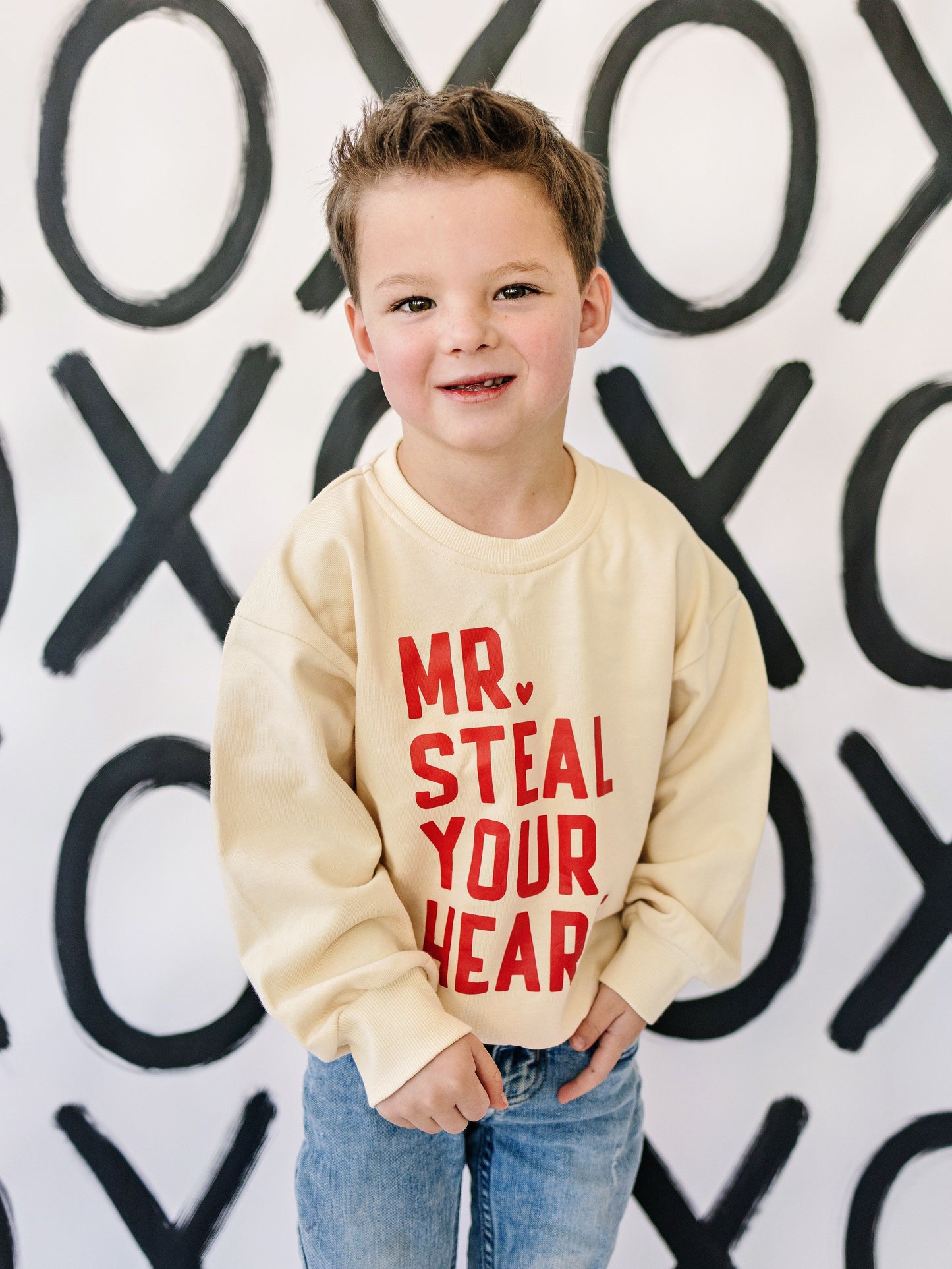 Mr Steal Your Heart Crewneck Sweatshirt - Cream