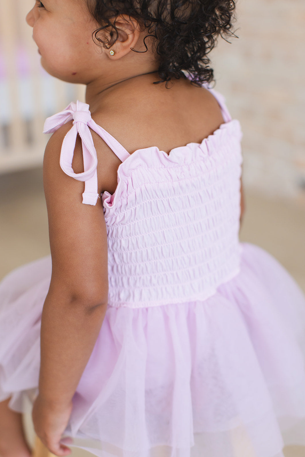 Petal - Smocked Tulle Bodysuit Dress