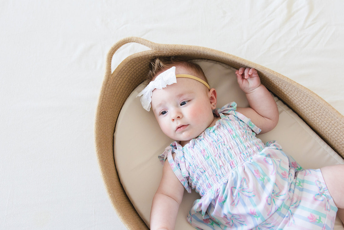 Lila - Smocked Diaper Dress Set