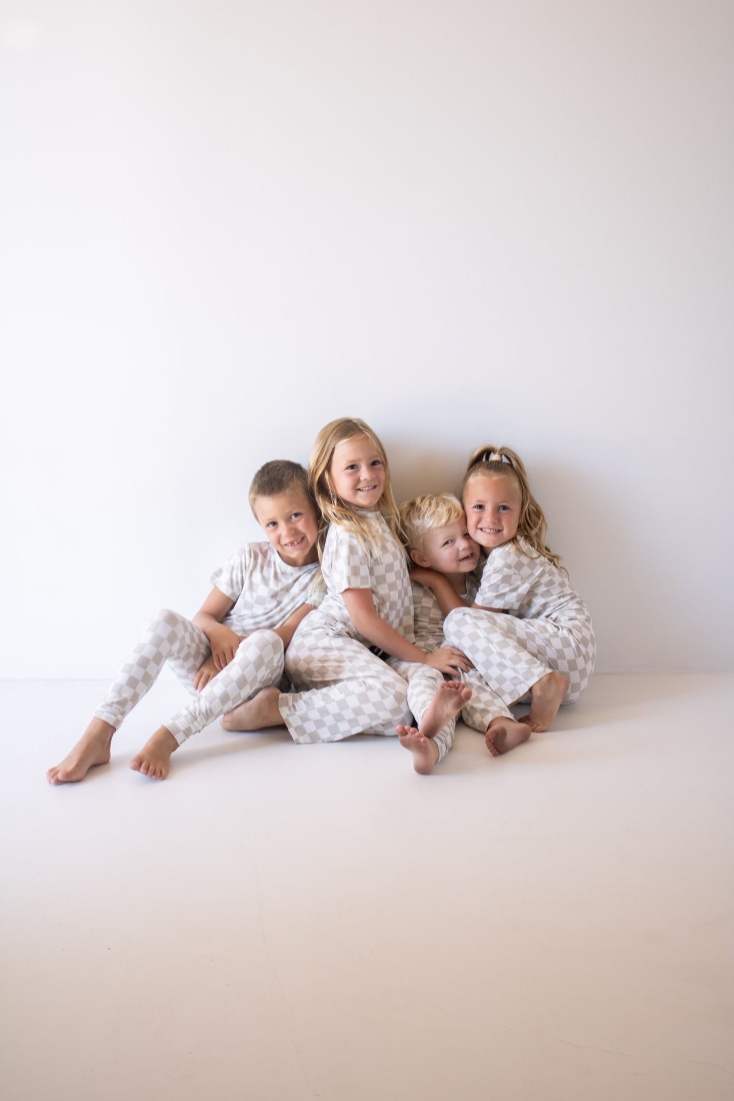 Bamboo Two Piece Lounge Set | Checkerboard