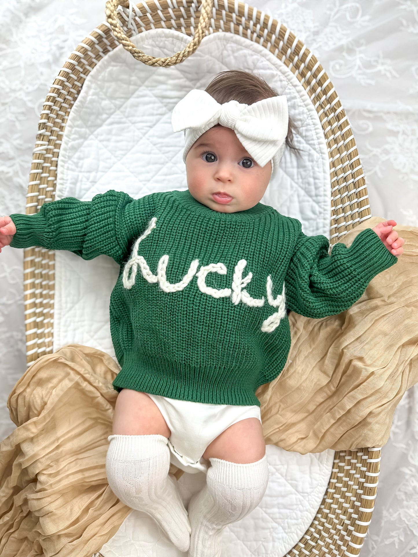 Lucky Hand Embroidered Sweater