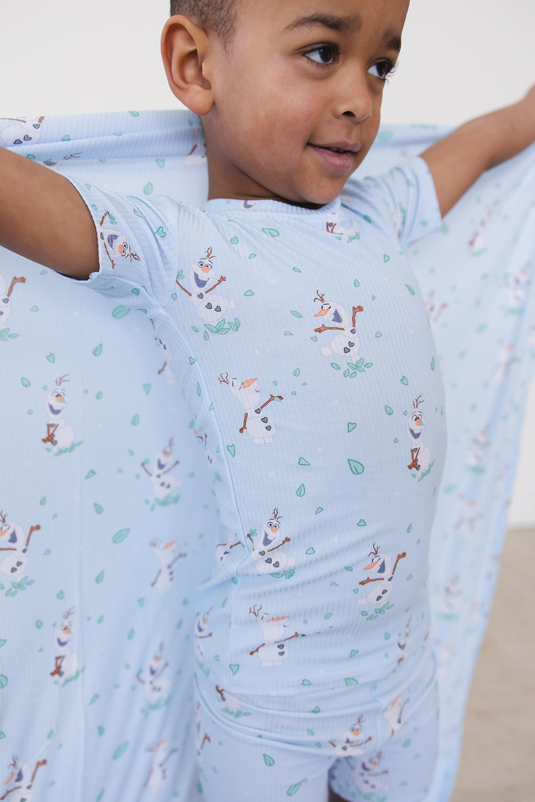 Blue Flurry (ribbed) - Biker Short Set