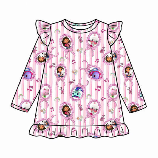 Hey Gabby Long Sleeve Ruffle Nightgown | PREORDER