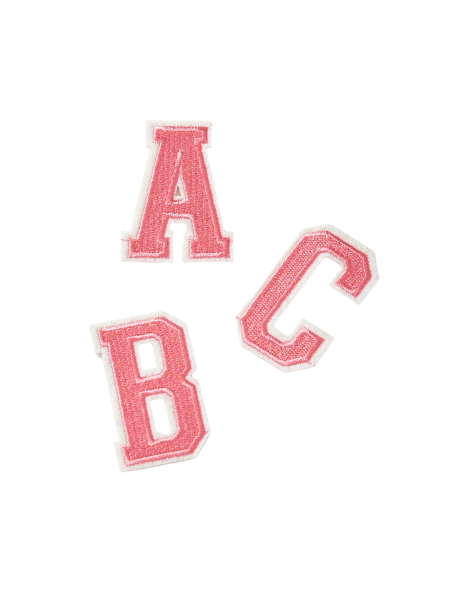 Pink Varsity Letter Patch