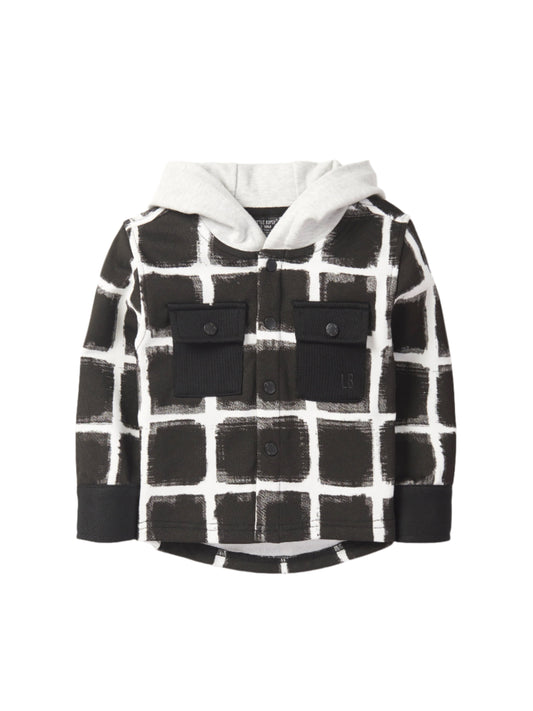 Checkered Hooded Shacket