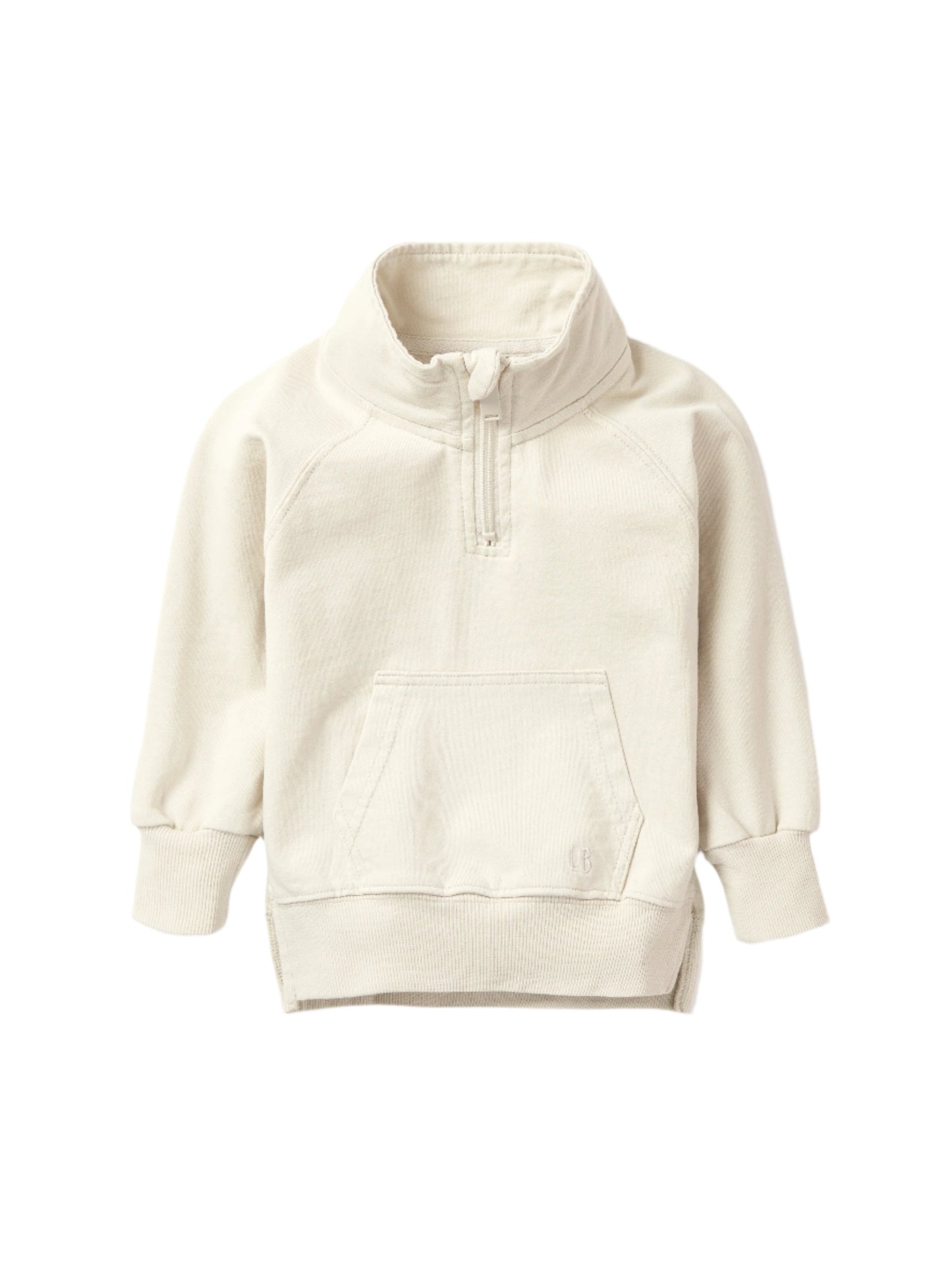 Quarter Zip Pullover - Almond Wash