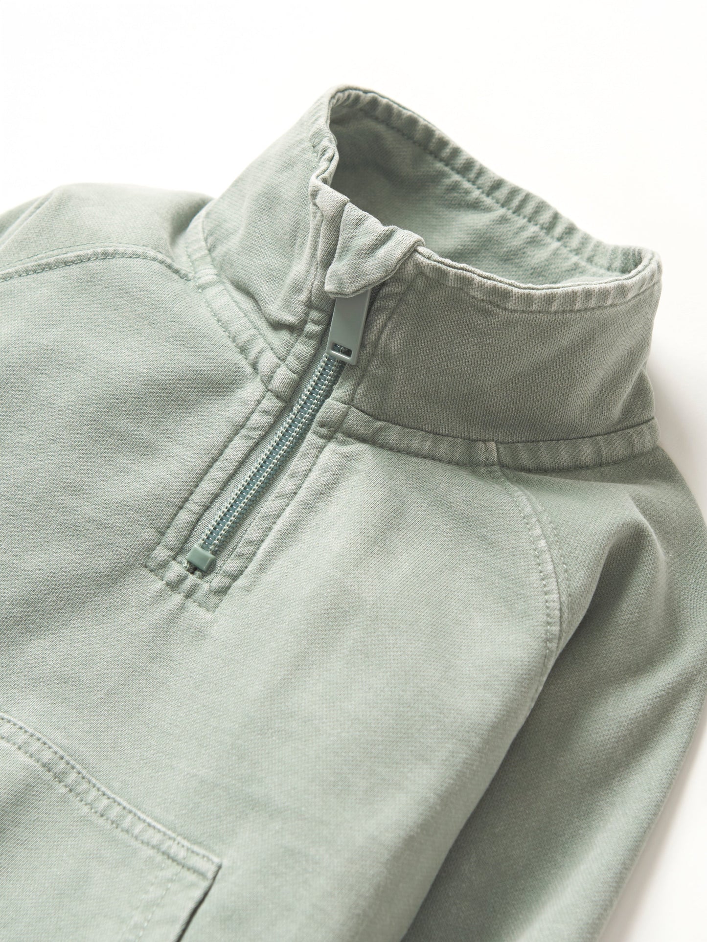 Quarter Zip Pullover - Basil Wash