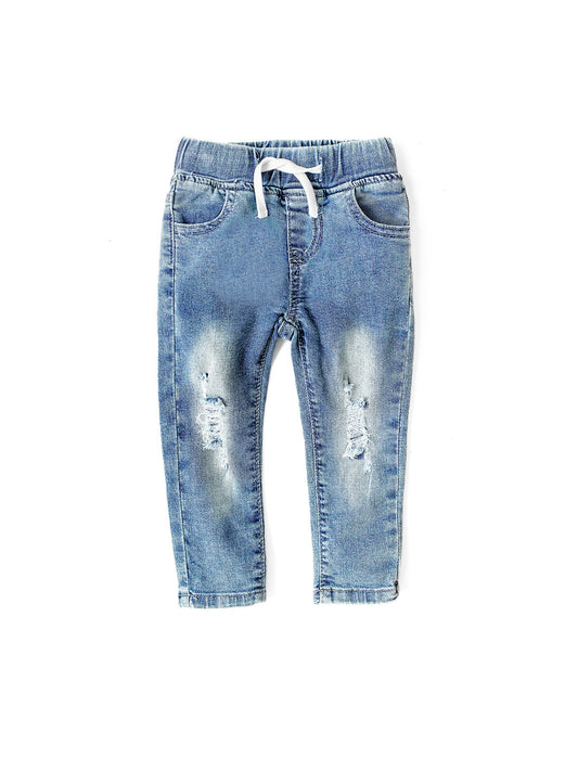 Light Wash Distressed Denim