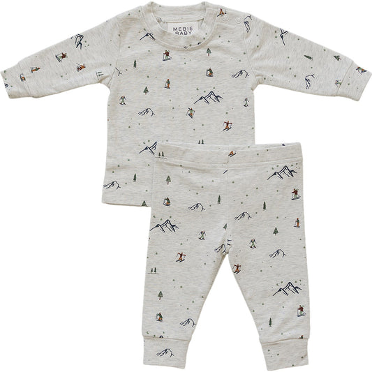 Ski Print Cozy Set