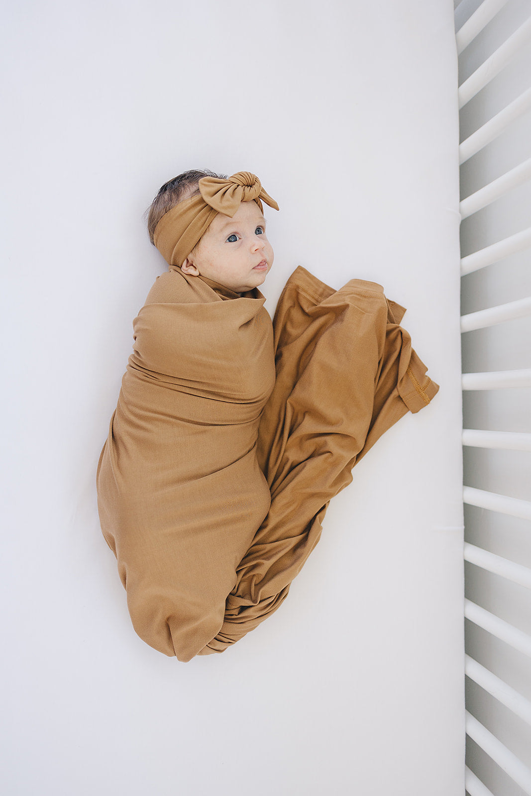 Mustard Bamboo Stretch Swaddle