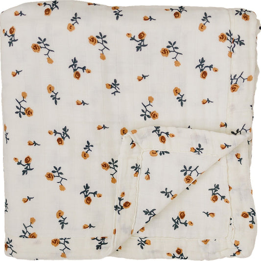 Cream Floral Muslin Quilt