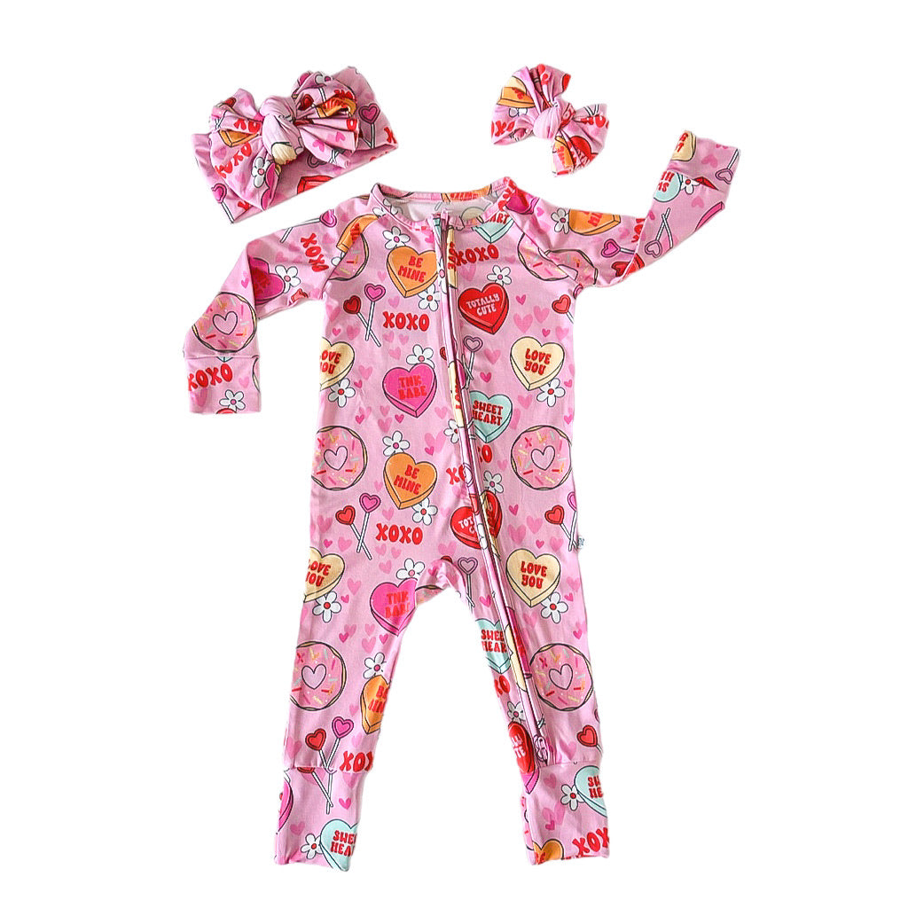 TNK SWEETHEART ZIP UP BAMBOO JAMMIE