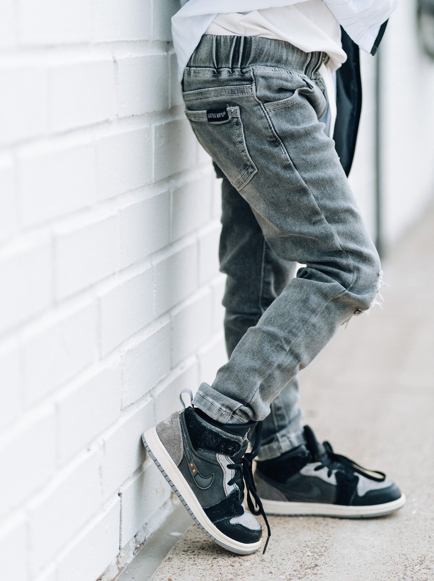 Distressed Denim - Grey Wash