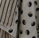 Muslin Quilt | Black & White Yin Yang / Stripe