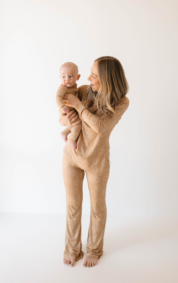 Women's Bamboo Pajamas  | Just Smile Tan