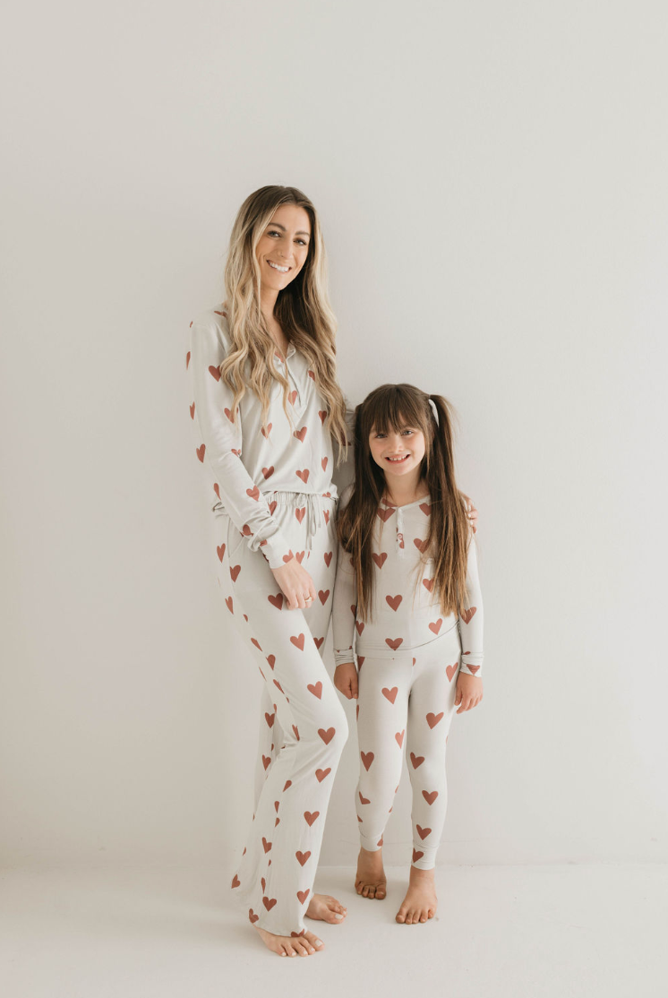 Women's Bamboo Pajama | Queen Of Hearts Paisley’s Hand Drawn Print