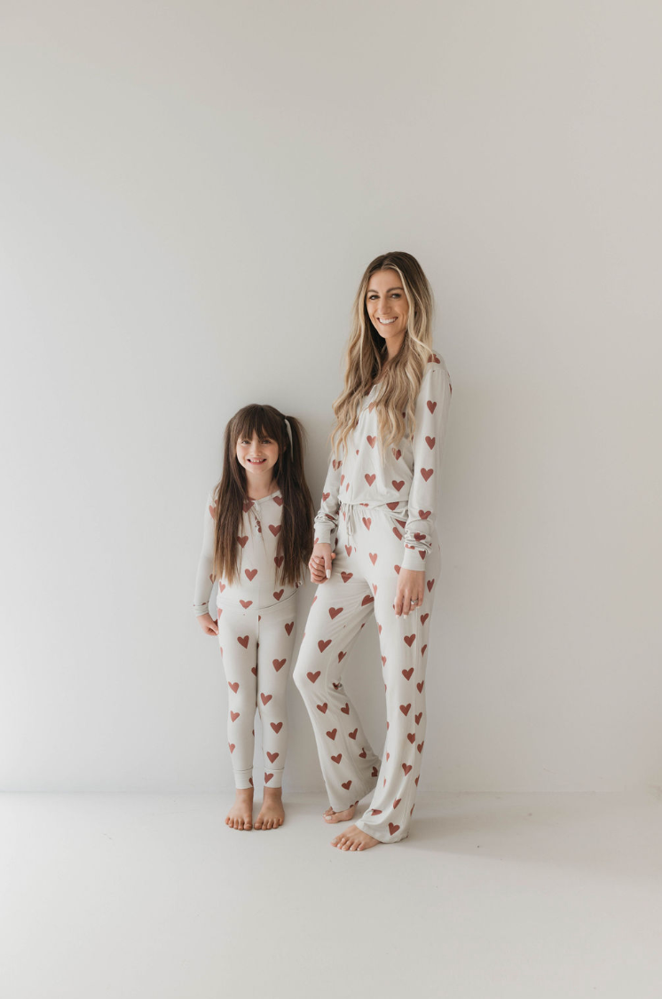 Women's Bamboo Pajama | Queen Of Hearts Paisley’s Hand Drawn Print