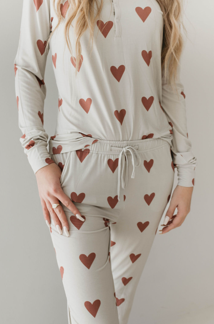 Women's Bamboo Pajama | Queen Of Hearts Paisley’s Hand Drawn Print