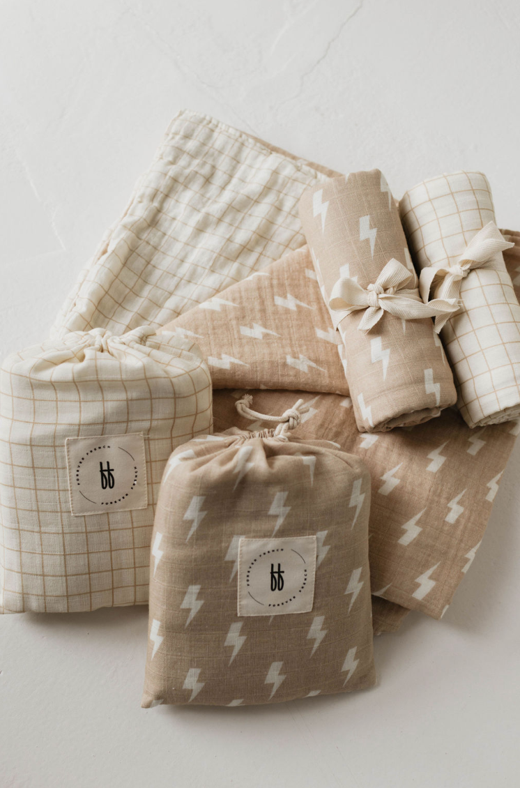 Muslin Swaddle | Golden Grid